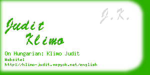 judit klimo business card